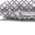 thumbnail image 4 of Geometrical Pet Bed, Abstract Illustration Along Stars Shapes and Monochrome Stripes, Resistant Pad for Dogs and Cats Cushion with Removable Cover, 24" x 39", Pale Eggplant and White, by Ambesonne, 4 of 4
