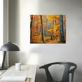 thumbnail image 3 of COMIO  Canvas Wall Art Autumn Forest Panoramic Red Trees Scenery Painting Long Canvas Artwork Contemporary Woods Nature Picture for Home Office Wall Decor, 3 of 4