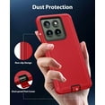 thumbnail image 4 of ENTRONIX Heavy Duty Case for Moto G Stylus (2025) Triple Layer Protective Rugged Cover, Red, 4 of 7