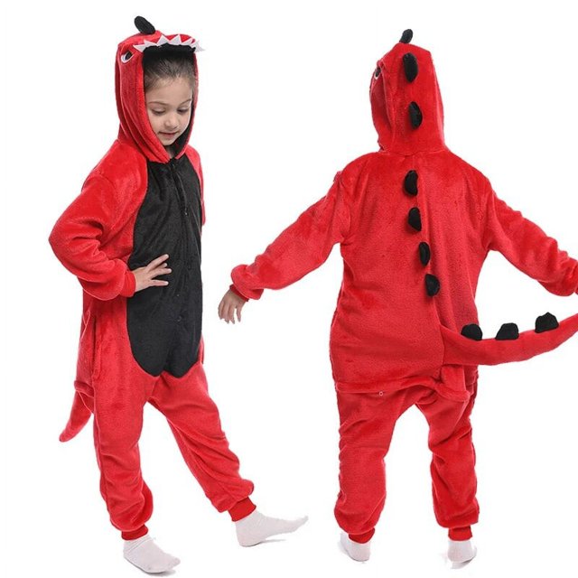 Kigurumi-Pijama de unicornio para niños y niñas, ropa de dormir de animales de dinosaurio, mono de Navidad, monos de bebé