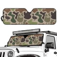 thumbnail image 4 of Binienty Duck Hunting Camo Sun Shade For Car Windshield Universal for Jeep Wrangler TJ JK JKU Sport 2 Door & 4 Door Easy Fold Car Window Sunshade 52x16" Automotive Interior Sun Protection, 4 of 7