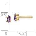 thumbnail image 4 of 14k Yellow Gold 5x2.5mm Marquise Amethyst earring, 4 of 6