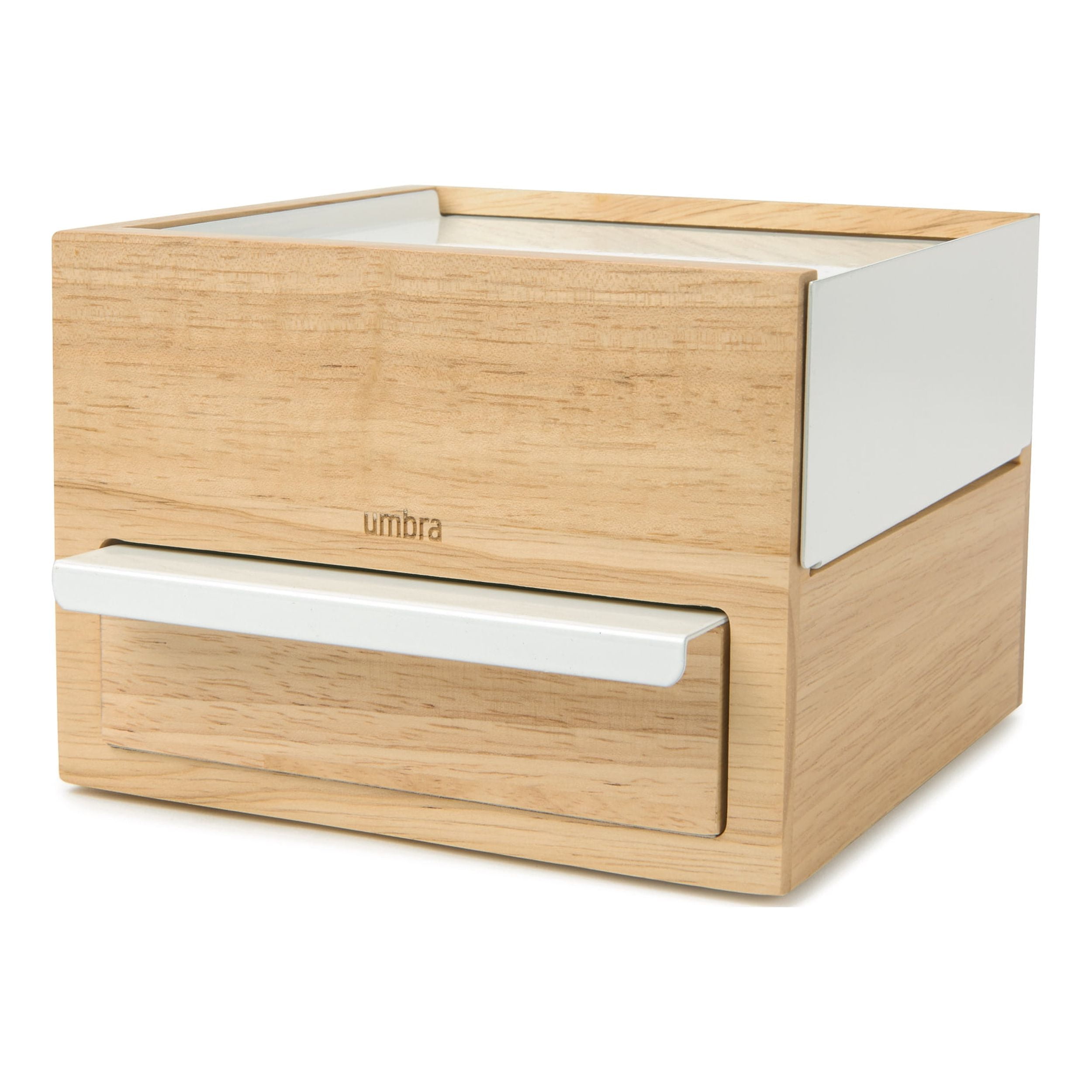 Umbra Mini Stowit Jewelry Box Accessory Organizer Unisex White/Natural