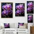 thumbnail image 4 of Designart "violet Flowers Radiant Orchids Black" Floral Wall Art Living Room, 4 of 5