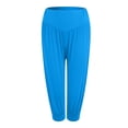 thumbnail image 6 of felwors Womens Modal Cotton Soft Yoga Sports Dance Harem Pants Blue, XXXL, 6 of 8