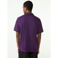 thumbnail image 3 of Free Assembly Men's Tipped Stretch Pique Zip Polo Shirt with Short Sleeves, 3 of 6