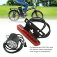 thumbnail image 4 of Juego De Faros Y Luces Traseras Para Bicicleta Eléctrica, Kit De Luces De Advertencia Traseras Delanteras Brillantes LED Multifunción Fácil De Instalar Para Bicicleta Eléctrica, 4 of 8