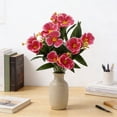thumbnail image 4 of CuiLiyq Artificial Silk Flowers, Hot Pink Faux Bouquet Florals Arrangements Decor for Farmhouse Home Boho Wedding Table Centerpiece, Fake Plastic Flower Bulk for Vase Decoration (Hot Pink), 4 of 6