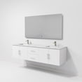 thumbnail image 6 of Lexora Home Geneva 72" Carrara Marble Top Double Vanity in Glossy White, 6 of 11