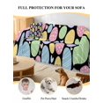 thumbnail image 4 of Easter Eggs Sofa Covers for 2-3 Cushion Couch L-Shaped Sectional, Cute Colorful Farmhouse Love Black Washable Sofa Covers Slipcover for Living Room Furniture, Couch Cover Blanket 71"x134", 4 of 9