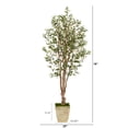 thumbnail image 2 of Nearly Natural 6.5ft Olive Artificial Tree in Country White Planter in Green, 2 of 4