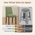thumbnail image 5 of EOP Upholstered Dining Chairs Set of 4, Linen Fabric Dining Side Chairs, Farmhouse Dining Room Chairs, Stylish Kitchen Chairs with Solid Wood Legs and Padded Seat, Green, 5 of 10