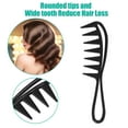 thumbnail image 2 of Unique Bargains 3 Pcs Hair Comb Wide Tooth Anti Static Detangling Comb for Wet and Dry Black, 2 of 7