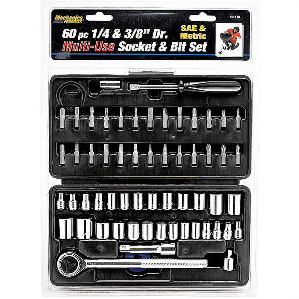 Performance Tool W1173 SAE/Metric 40-Piece Socket Set 1/4" & 3/8" Drive 