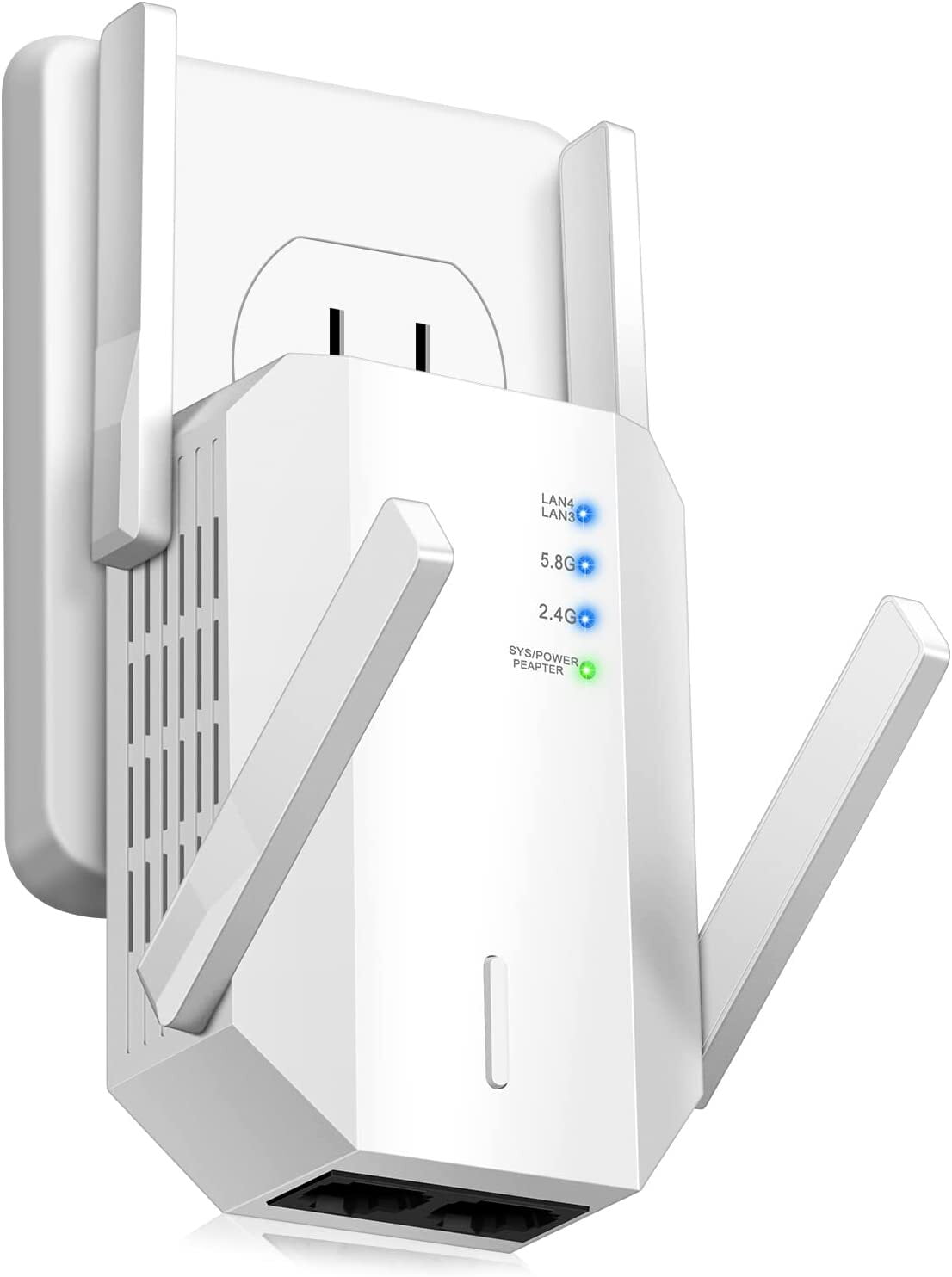 AllNew WiFi Extender Signal Booster up to 6000 sq.ft