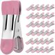 thumbnail image 1 of HAYANClothes Pins Heavy Duty 30 Pack - 2.17 Inch Metal Chip Clips, Clothespins for Photo Drying Clothesline Laundry Sock, Bag Clips for Food Kitchen Stainless Steel with Rubber, Pink, 1 of 1