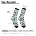 thumbnail image 2 of Daiia Flowers In Vintage Print Crew Socks – Soft Breathable Long Socks for Men & Women, Moisture-Wicking & Comfortable Daily Wear Socks, One-Size Fits Most (US 5-11), 2 of 6