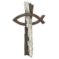 thumbnail image 2 of Dicksons Rustic Fish Cross Bar Brown 8 x 14 Resin Hanging Wall Cross, 2 of 2