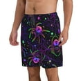 thumbnail image 2 of Disketp Men'S Swim Trunks Hawaiian Breathable Surf Beach Swimsuits Mesh Lining Beach Shorts With Pockets-Multi-Colored Spiders, 2 of 9
