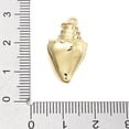 thumbnail image 3 of 10pcs Brass With Cubic Zirconia Pendants Cadmium Free & Lead Free Conch Charms with Jump Ring 21.5x13.5x8.5mm Hole: 3mm, 3 of 3