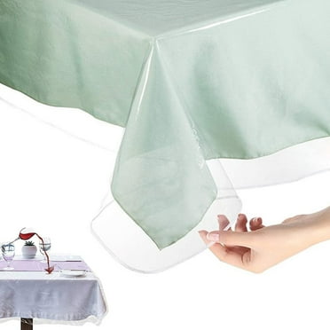 Clear Vinyl Tablecloth Protector  Plastic Rectangle Sheet Table Cover 54X72