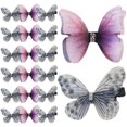 thumbnail image 1 of Girl Hair Accessories Hair Butterflies Clips Chiffon Material Adjustable Fairy Style Daily Wear 4.5x3cm 20Pack, 1 of 5