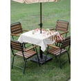 thumbnail image 4 of Outdoor Tablecloths with Umbrella Hole & Zipper, Brown Leaves 54x54 Inch Square Tablecloths, Summer Botanical Waterproof Table Cloth, Patio/Pool/Picnic Table Covers, 4 of 8
