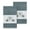 Teal, variant on Authentic Hotel and Spa Turkish Cotton Shells Embroidered Light Grey 4-piece Hand Towel Set