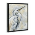 thumbnail image 4 of Stupell Industries Muted White Egret Animals & Insects Painting Black Floater Framed Canvas Art Print Wall Art, 17 x 21, 4 of 10
