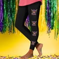 thumbnail image 5 of Simua Women's Mardi Gras Print High Waist Tight Yoga Leggings Polyester Spandex Casual Fashion Base Pants for Gym Leisure Daily Wear, 5 of 6