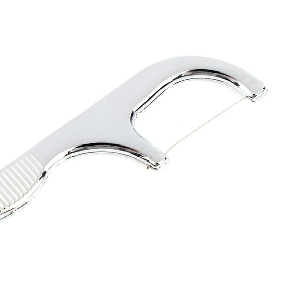 ACDANC 2026 New Stainless Steel Toothpick Dental Floss Reusable Flossing Holder Teeth Cleaning for Oral Care, Teeth Cleaning, Daily Hygiene, Eco-Friendly Use, Travel Convenience.