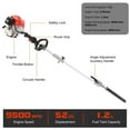 thumbnail image 5 of 52cc 2-Stroke Gas Weed Eater, 5 in 1 Weed Wacker Gas, Hedge Trimmer with Attachments, 9500rpm Strong Power & Brush Cutter for Yard and Garden (Red), 5 of 9