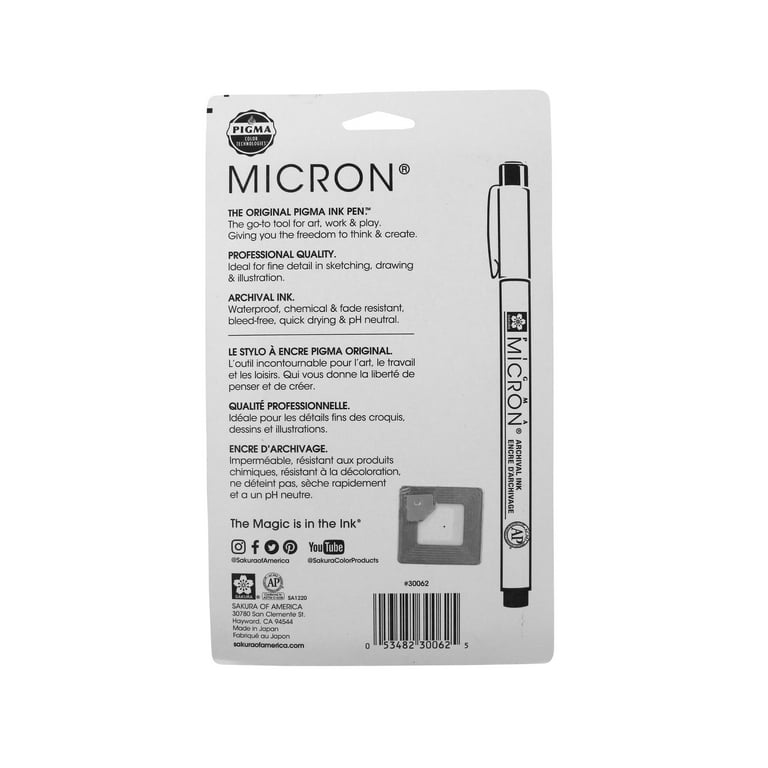 Pigma® Micron® Black 6-pack – Ink+Volt