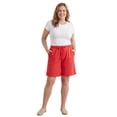 thumbnail image 6 of Turtle Bay New York Womens Interlock Knit Cotton Shorts with Elastic Waistband and Adjustable Drawstring, 6 of 6