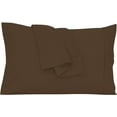 thumbnail image 2 of Royale Linens Queen Pillowcase Set of 2 - Bed Pillow Cover - 20x30 - Chocolate Pillowcases - 1800 Brushed Microfiber, Wrinkle & Fade Resistant - Soft & Cozy- Queen Size Pillow Case (Queen, Chocolate), 2 of 9