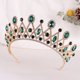 thumbnail image 2 of Zhuge Tiara de boda para novia, diadema de princesa, corona nupcial, joyería para el cabello con diamantes de imitación de cristal, decoración para novia, cumpleaños, graduación, boda (blanco), 2 of 4