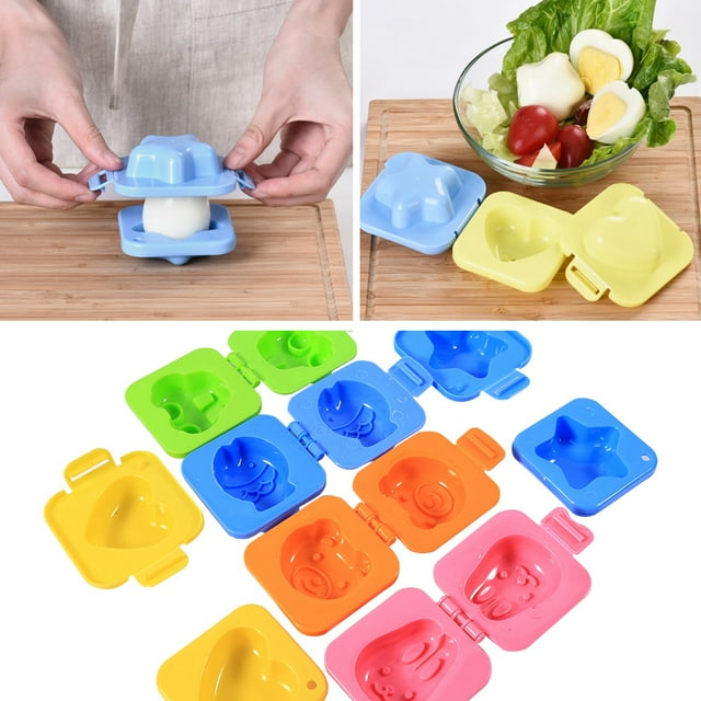 Fosa 6 Pcs/Set Cartoon Eggs Cute Mold Mould Pan Cooking DIY Tools Kitchen Bento Accessories for Kids, eggs mold