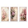 thumbnail image 2 of Designart "Rustic Bouquet Pink Roses in Blossom I" Rose Framed Wall Art Set Of 3 - Pink Traditional Frame Gallery Wall Set For Home Decor, 2 of 6