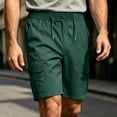 thumbnail image 5 of Havenre Men's Hiking Cargo Shorts Lightweight Athletic Shorts for Outdoor Fishing Camping Loose Fit Casual Summer Drawstring Elasic Waist Golf Short Pants with Multi Pockets, 5 of 10