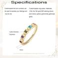 thumbnail image 4 of Customized Family Mothers Ring with 2-5 Birthstones and Names Personalized Grandma Grandmother Ring in 10K/14K/18K Gold 925 Sterling Silver Jewelry Gift for Christmas Mother's Day Birthday, 4 of 7