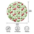 thumbnail image 4 of Round Placemats Set of 6 Heat Resistant Washable Kitchen Table Decorations 15.4in Pale Green Cherry Painting, 4 of 7