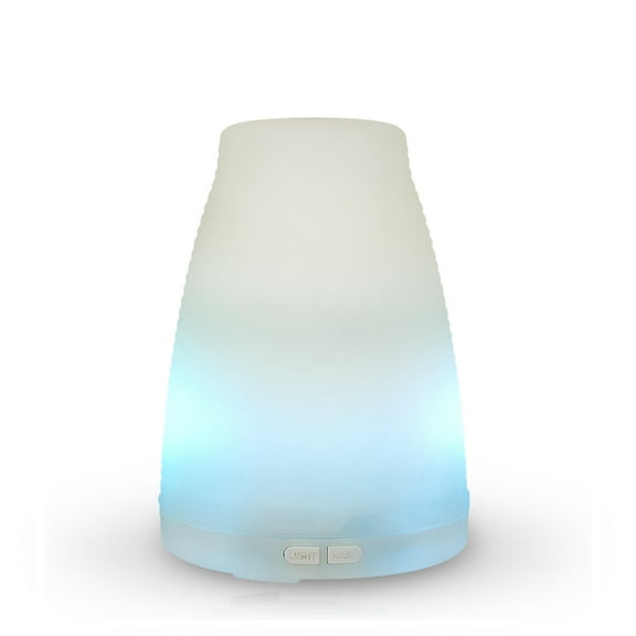 Aromar 100 mL Ultrasonic Spa All-White Cone Design Essential Oil and Scented Oil Diffuser