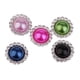 thumbnail image 1 of 5 piezas de botón de de imitación mezclados, adorno de acrílico, parte trasera plana para manualidades, suministros de joyería de Gloria Botón del Rhinestone para el arte, 1 of 9