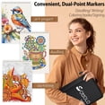 thumbnail image 4 of 120 Colors colouring markers, Dual Tips Brush Markers for adult coloring books, fine tip markers and felt tip pens for Drawing, B, 4 of 8