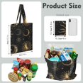 thumbnail image 2 of Gothic Sunburst Canvas Tote Bag with Solar and Lunar Print, Durable Eco-Friendly Reusable Shopping Bag, Lightweight Foldable Handbag for Commuting & Travel, 2 of 6