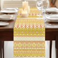 thumbnail image 3 of Table Runners 90 Inches Long Dress Scarves, Yellow Khaki Boho Farmhouse Coffee/Dining/Kitchen Table Runner for Living Room, Vintage Ethnic Tribe Abstract Art 13x90 Inch, 3 of 9