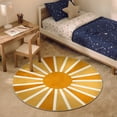 thumbnail image 4 of Lahome Boho Round Rugs,3ft Washable Non-Slip Small Round Area Rug Throw Soft Sofa Kids Nursery Room Rug Rainbow Sun Print Distressed Round Carpet for Bedroom Entryway Living Room Dining Room, 4 of 8
