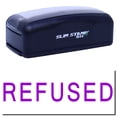 thumbnail image 1 of Large Pre-Inked Refused Stamp, Slim 1854, Ultra Slim Design, Impression Size 1-13/16" by 2-1/2", Up to 25,000 Impressions - Purple Ink, 1 of 10