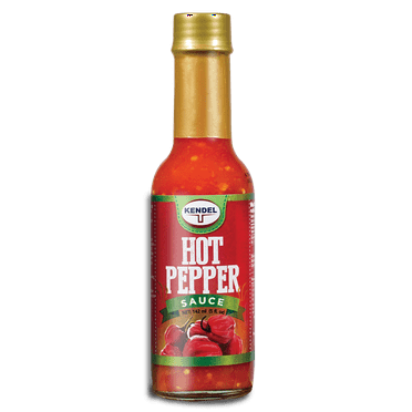 Kendel Hot Pepper Sauce, Case of 24, 5oz per bottle