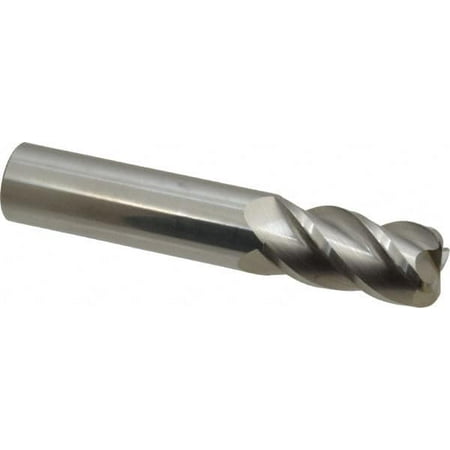 

Accupro 3/4 Diam 4 Flute Single End Solid Carbide 1/8 Corner Radius End Mill Uncoated 4 OAL 1-1/2 LOC 3/4 Shank Diam 40° Helix RH Cut RH Flute Centercutting